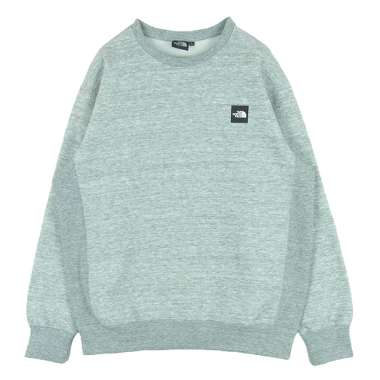THE NORTH FACE ノースフェイス NT62133 Square Logo Crewneck Sweat スクエアロゴ クルーネック スウェット グレー系 L【美品】【中古】