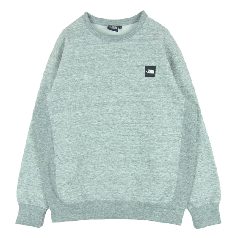 THE NORTH FACE ノースフェイス NT62133 Square Logo Crewneck Sweat スクエアロゴ クルーネック スウェット グレー系 L【美品】【中古】