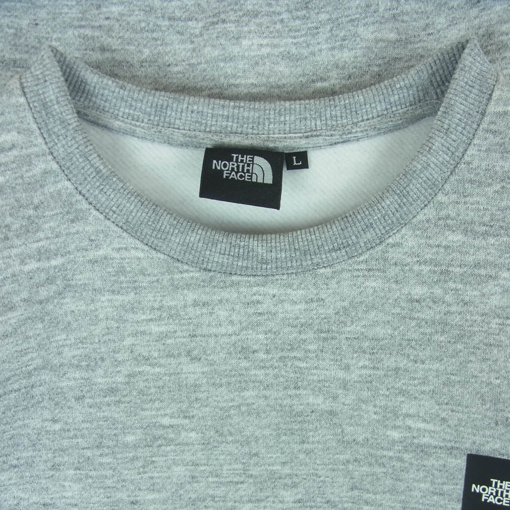 THE NORTH FACE ノースフェイス NT62133 Square Logo Crewneck Sweat スクエアロゴ クルーネック スウェット グレー系 L【美品】【中古】