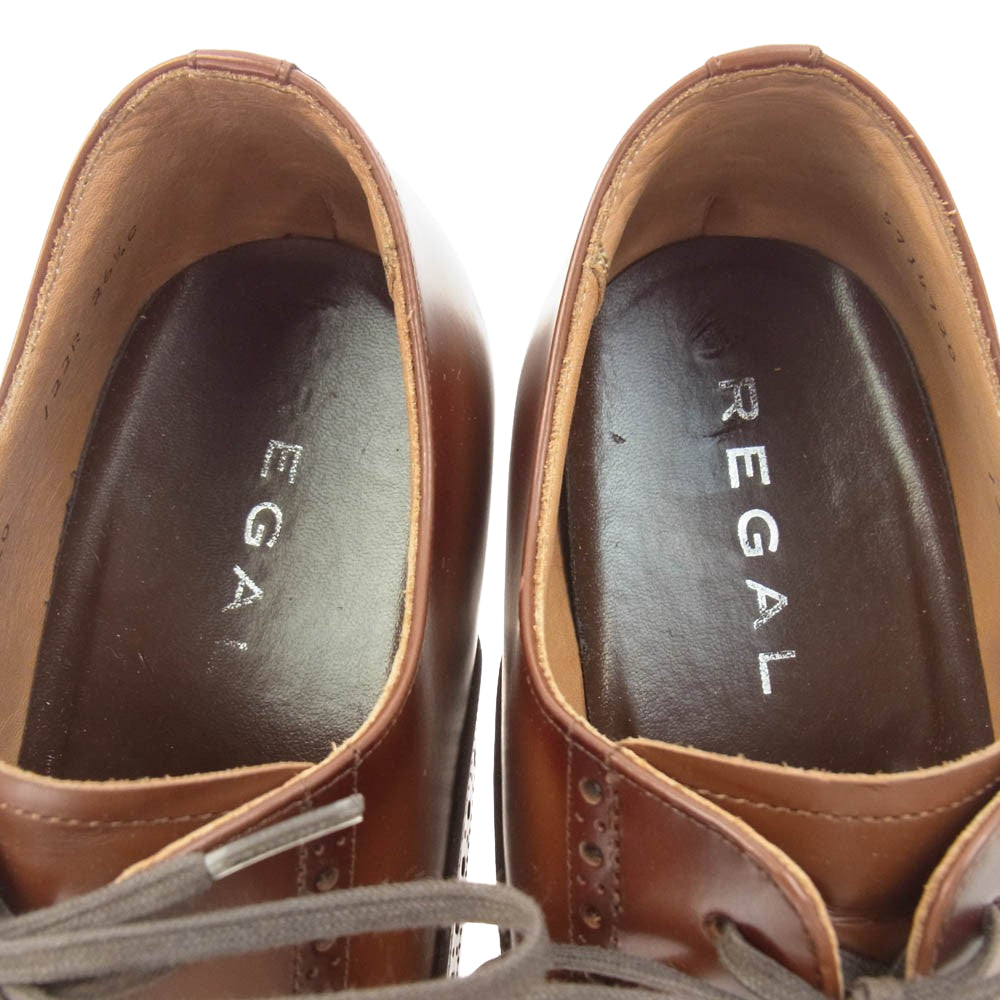 REGAL リーガル 122R ストレートチップ ビジネス シューズ ブラウン系 26.5【中古】