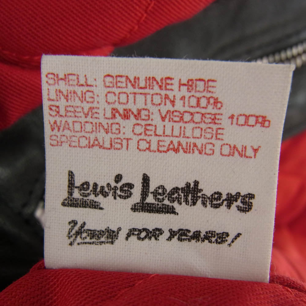 Lewis Leathers ルイスレザー 60T CORSAIR TIGHT FIT HORSEHIDE コルセア タイトフィット ホースハイド レザー シングル ライダース ジャケット ブラック系 40【中古】