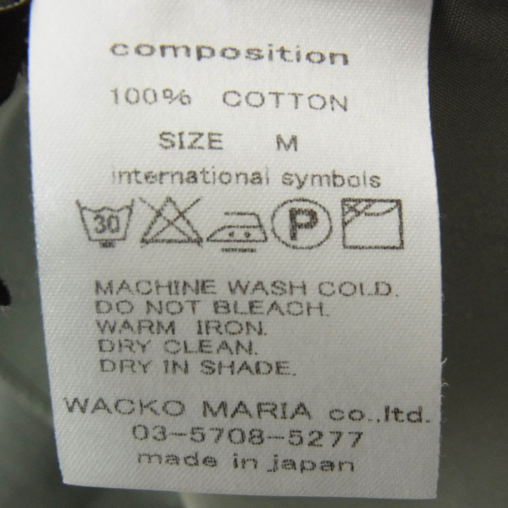 WACKO MARIA ワコマリア × RORCOMANERI ボタンダウン シャツ 長袖 カーキ系 M【中古】