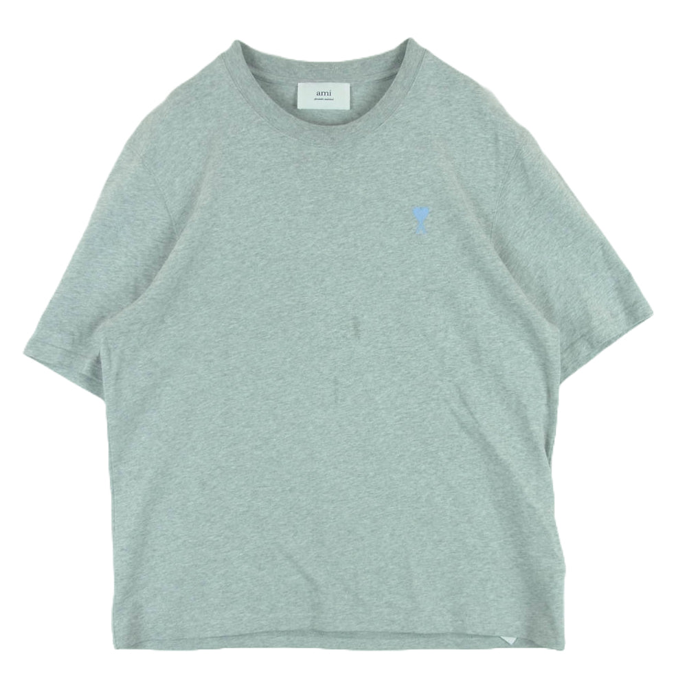 アミアレクサンドルマテュッシ ハート刺繍 Ｔシャツ 半袖 カットソー ポルトガル製 グレー系 S【中古】