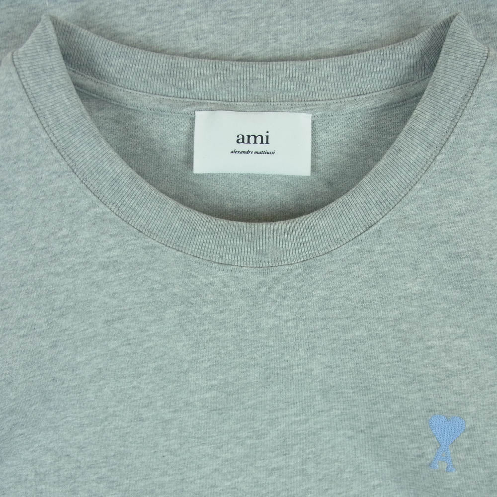アミアレクサンドルマテュッシ ハート刺繍 Ｔシャツ 半袖 カットソー ポルトガル製 グレー系 S【中古】