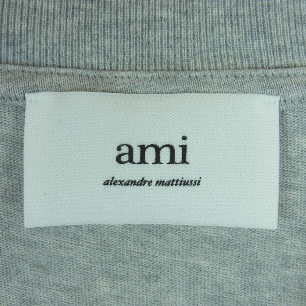 アミアレクサンドルマテュッシ ハート刺繍 Ｔシャツ 半袖 カットソー ポルトガル製 グレー系 S【中古】