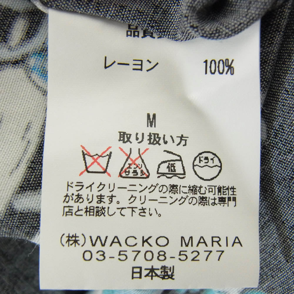 WACKO MARIA ワコマリア 13SS レーヨン アロハ シャツ 半袖 ブラック系 M【中古】