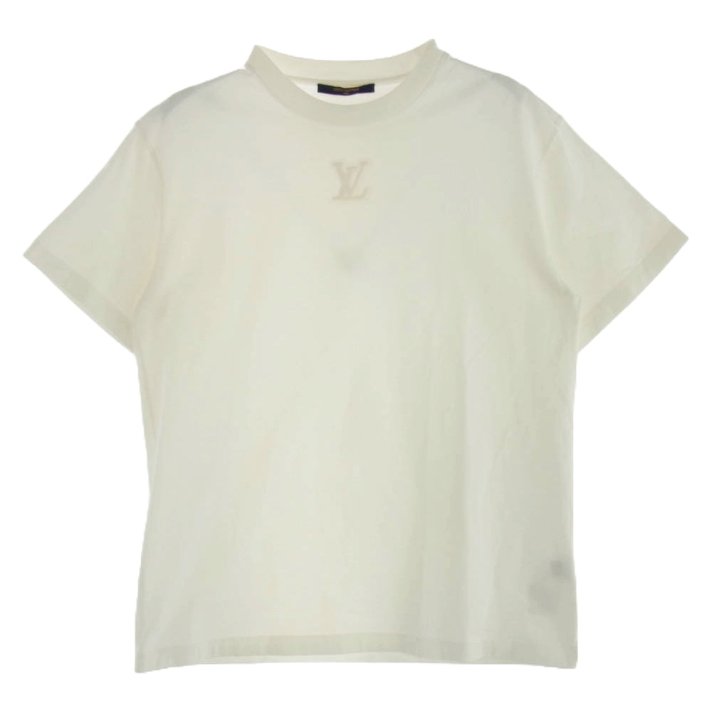 LOUIS VUITTON ルイ・ヴィトン 22AW RM222Q DT3 HNY55W インサイドアウト エンボス LVロゴ Ｔシャツ 半袖 カットソー ホワイト系 M【中古】