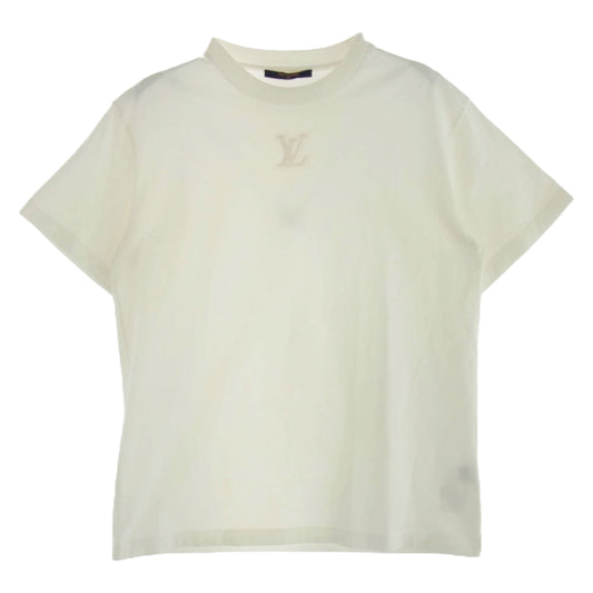 LOUIS VUITTON ルイ・ヴィトン 22AW RM222Q DT3 HNY55W インサイドアウト エンボス LVロゴ Ｔシャツ 半袖 カットソー ホワイト系 M【中古】