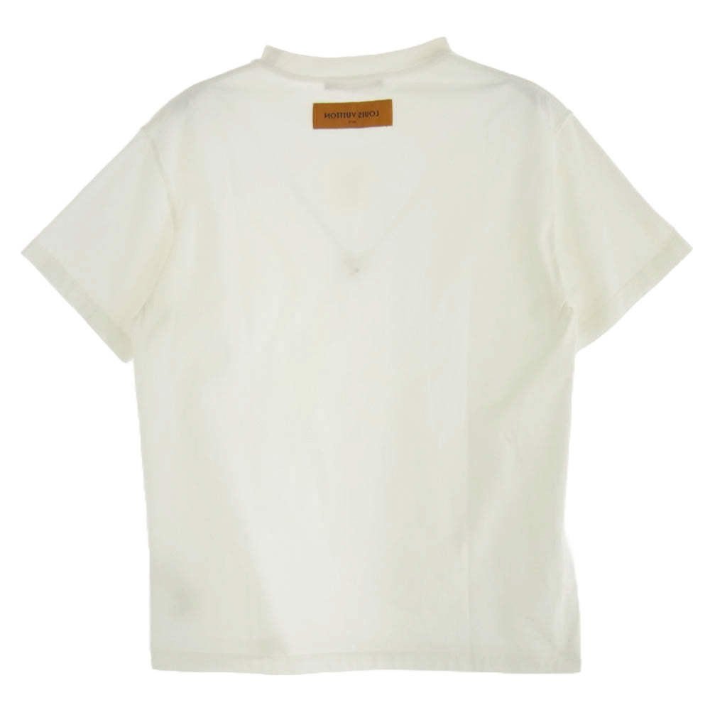 LOUIS VUITTON ルイ・ヴィトン 22AW RM222Q DT3 HNY55W インサイドアウト エンボス LVロゴ Ｔシャツ 半袖 カットソー ホワイト系 M【中古】