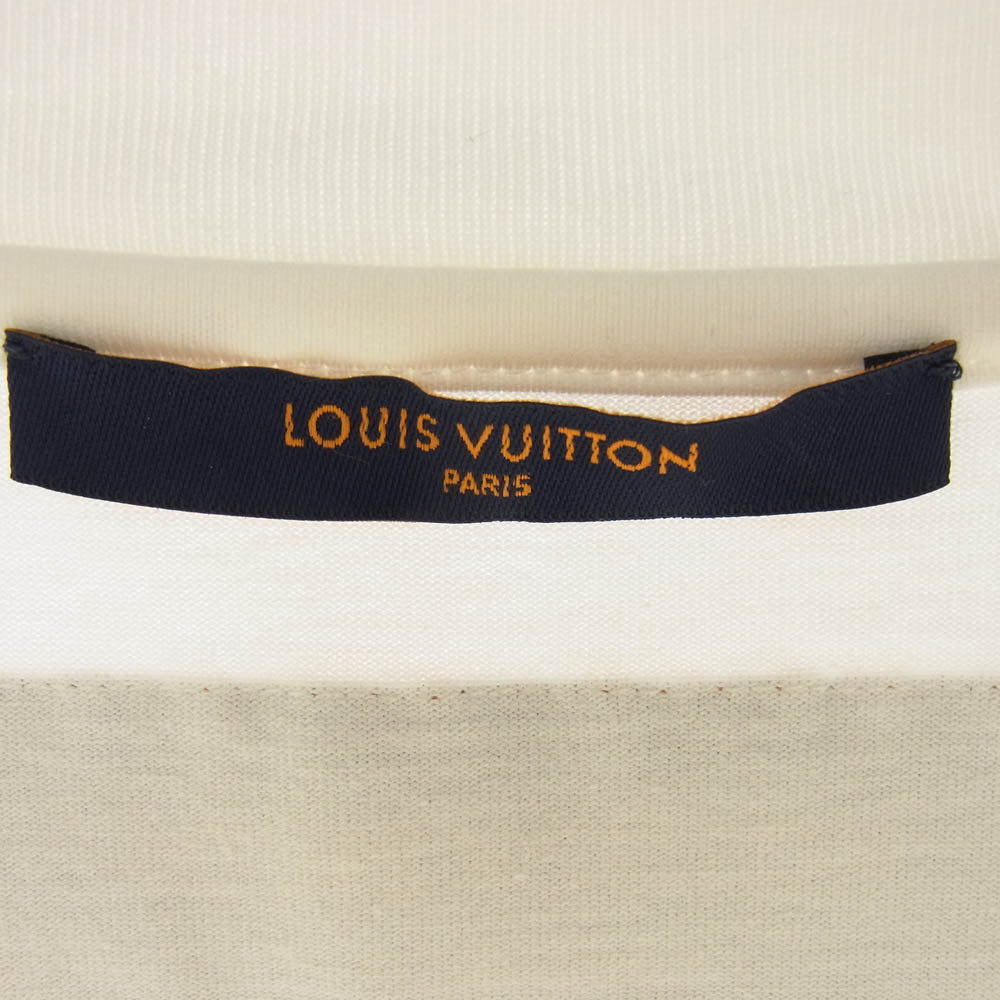 LOUIS VUITTON ルイ・ヴィトン 22AW RM222Q DT3 HNY55W インサイドアウト エンボス LVロゴ Ｔシャツ 半袖 カットソー ホワイト系 M【中古】