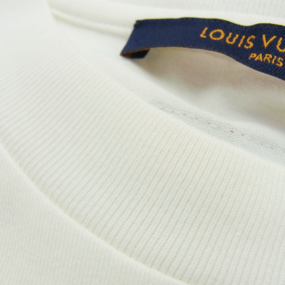 LOUIS VUITTON ルイ・ヴィトン 22AW RM222Q DT3 HNY55W インサイドアウト エンボス LVロゴ Ｔシャツ 半袖 カットソー ホワイト系 M【中古】