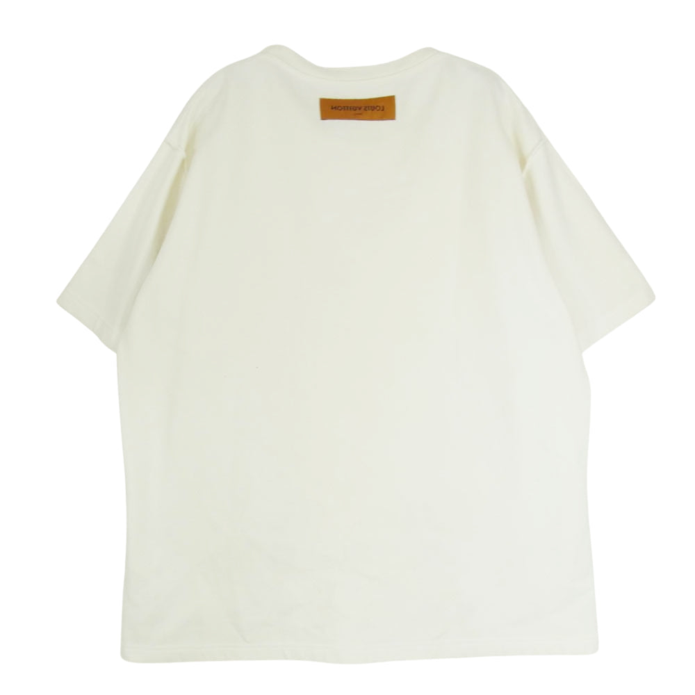 LOUIS VUITTON ルイ・ヴィトン 20SS RM201 TCE HIY89W ヴェジェトゥル レース エンブロイダリー Tシャツ 半袖 カットソー オフホワイト系 XL【中古】