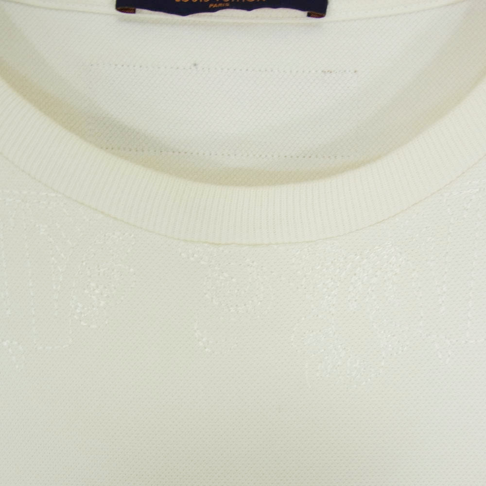 LOUIS VUITTON ルイ・ヴィトン 20SS RM201 TCE HIY89W ヴェジェトゥル レース エンブロイダリー Tシャツ 半袖 カットソー オフホワイト系 XL【中古】
