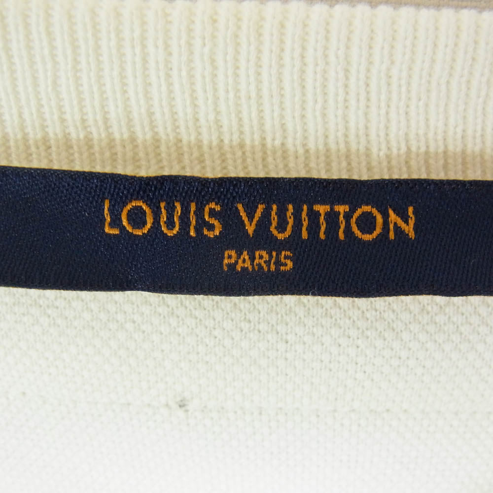 LOUIS VUITTON ルイ・ヴィトン 20SS RM201 TCE HIY89W ヴェジェトゥル レース エンブロイダリー Tシャツ 半袖 カットソー オフホワイト系 XL【中古】