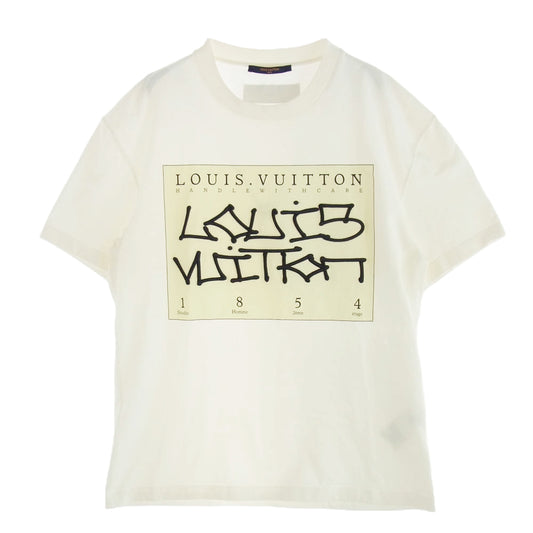 LOUIS VUITTON ルイ・ヴィトン 22AW RM222 DT3 HNY75W インサイドアウト グラフィック ロゴ刺? Ｔシャツ 半袖 カットソー オフホワイト系 L【中古】