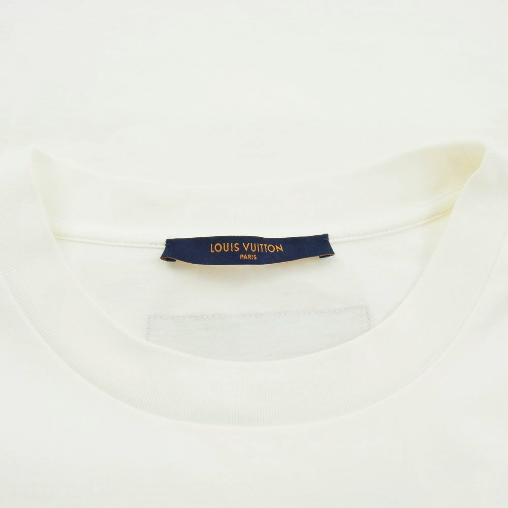 LOUIS VUITTON ルイ・ヴィトン 22AW RM222 DT3 HNY75W インサイドアウト グラフィック ロゴ刺? Ｔシャツ 半袖 カットソー オフホワイト系 L【中古】