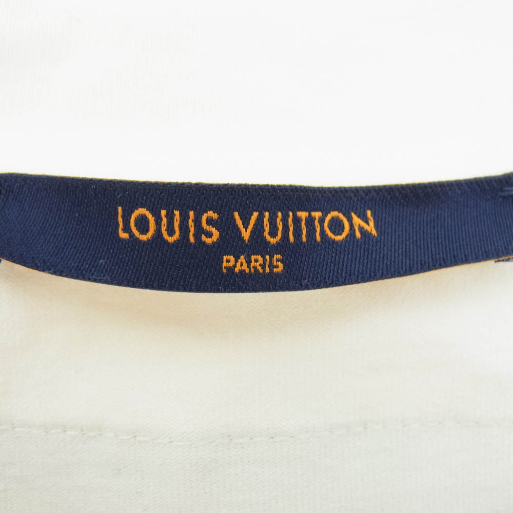 LOUIS VUITTON ルイ・ヴィトン 22AW RM222 DT3 HNY75W インサイドアウト グラフィック ロゴ刺? Ｔシャツ 半袖 カットソー オフホワイト系 L【中古】