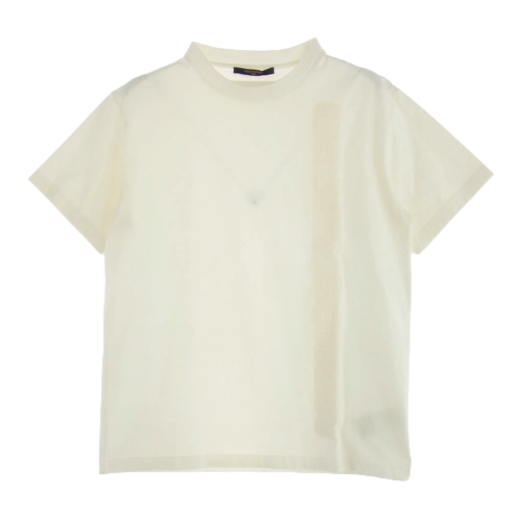 LOUIS VUITTON ルイ・ヴィトン RM212M DT3 HLY22W エンボス ロゴプリント Ｔシャツ 半袖 カットソー ホワイト系 M【中古】
