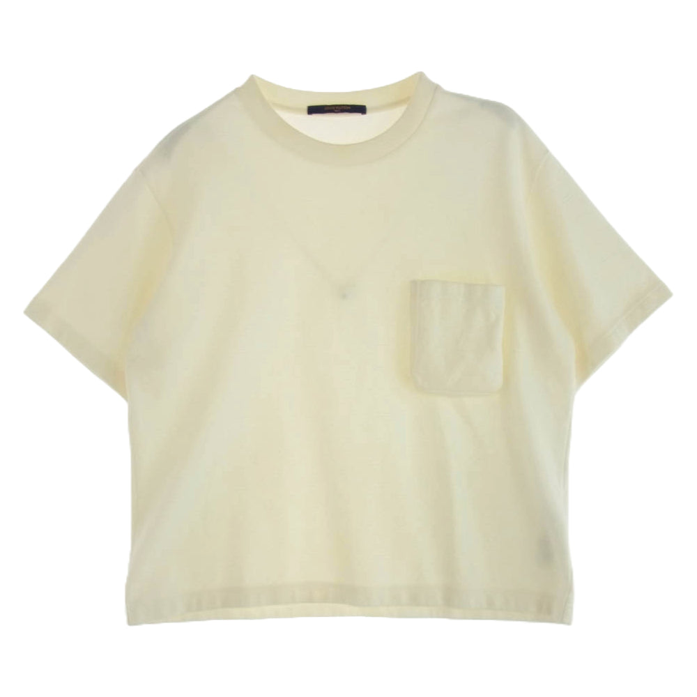 LOUIS VUITTON ルイ・ヴィトン 21AW RM212Q TCL HIY49W シグネチャー 3Dポケット モノグラム Ｔシャツ 半袖 カットソー オフホワイト系 L【中古】