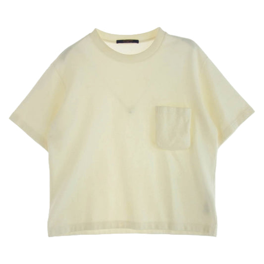 LOUIS VUITTON ルイ・ヴィトン 21AW RM212Q TCL HIY49W シグネチャー 3Dポケット モノグラム Ｔシャツ 半袖 カットソー オフホワイト系 L【中古】