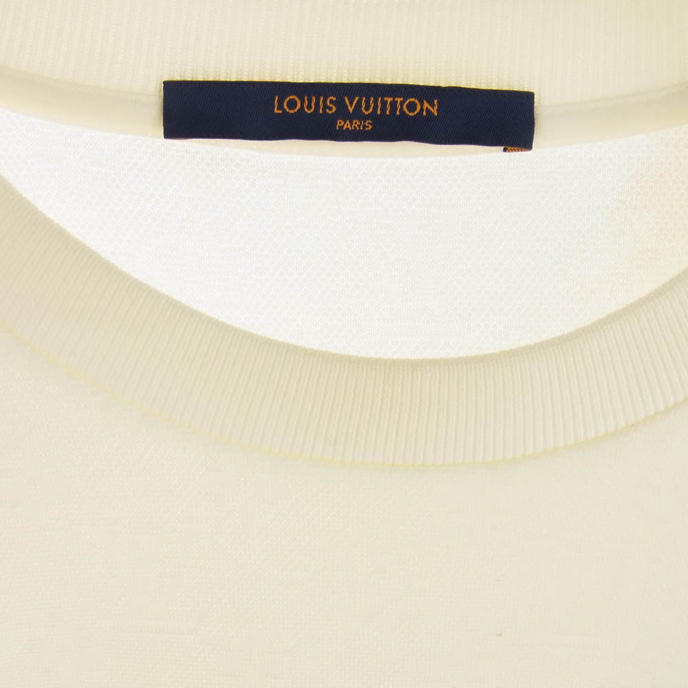 LOUIS VUITTON ルイ・ヴィトン 21AW RM212Q TCL HIY49W シグネチャー 3Dポケット モノグラム Ｔシャツ 半袖 カットソー オフホワイト系 L【中古】