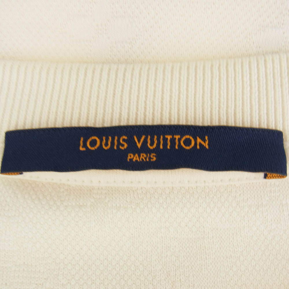 LOUIS VUITTON ルイ・ヴィトン 21AW RM212Q TCL HIY49W シグネチャー 3Dポケット モノグラム Ｔシャツ 半袖 カットソー オフホワイト系 L【中古】