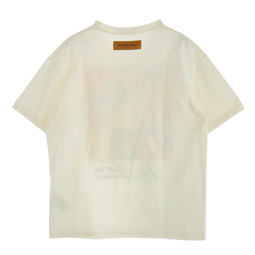 LOUIS VUITTON ルイ・ヴィトン 22AW RM22 NPG HNY91W LVフラワータペストリー フロント プリント Tシャツ 半袖 カットソー オフホワイト系 L【中古】
