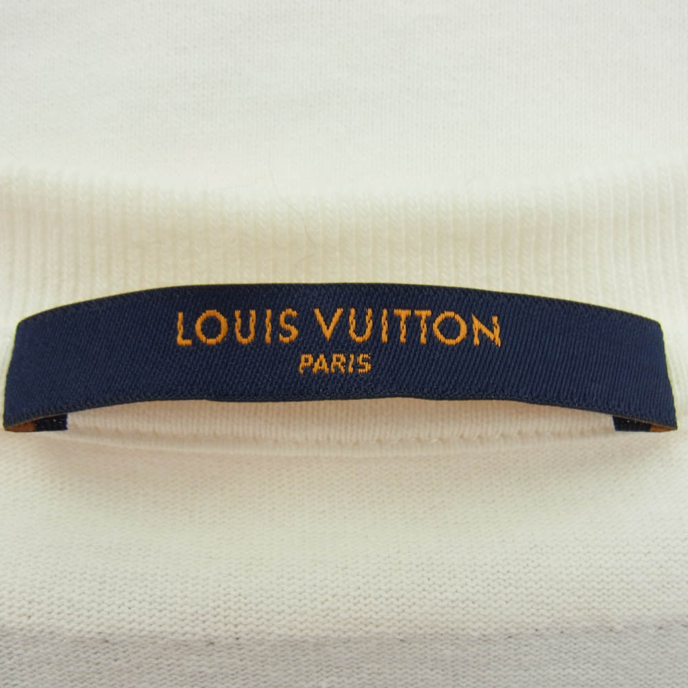 LOUIS VUITTON ルイ・ヴィトン 22AW RM22 NPG HNY91W LVフラワータペストリー フロント プリント Tシャツ 半袖 カットソー オフホワイト系 L【中古】