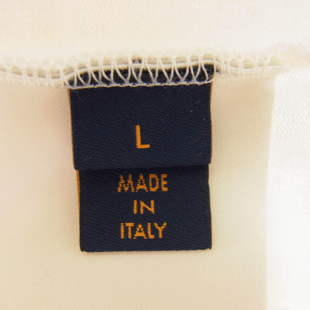 LOUIS VUITTON ルイ・ヴィトン 22AW RM22 NPG HNY91W LVフラワータペストリー フロント プリント Tシャツ 半袖 カットソー オフホワイト系 L【中古】