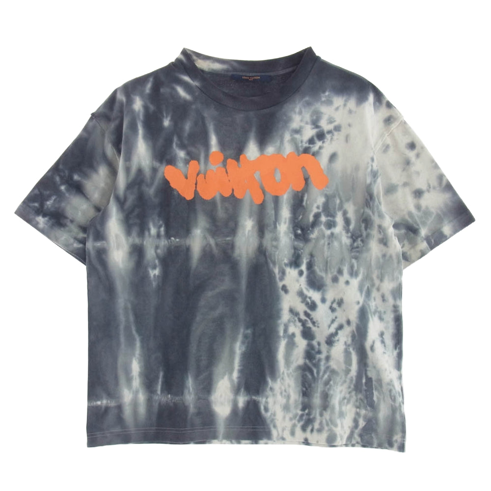 LOUIS VUITTON ルイ・ヴィトン 22AW RM222 NPL HNY87W インサイドアウト タイダイ フロント プリント Ｔシャツ 半袖 カットソー グレー系 L【中古】