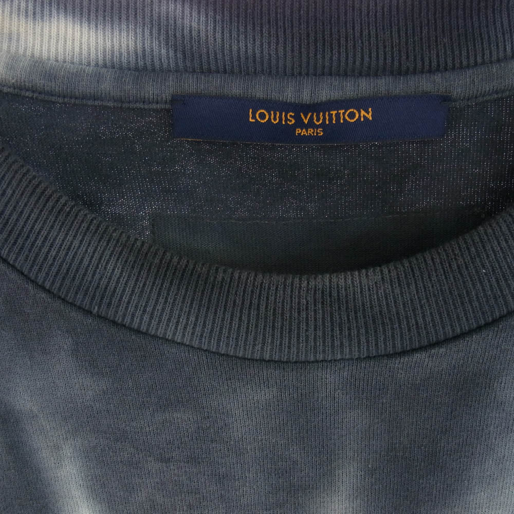 LOUIS VUITTON ルイ・ヴィトン 22AW RM222 NPL HNY87W インサイドアウト タイダイ フロント プリント Ｔシャツ 半袖 カットソー グレー系 L【中古】