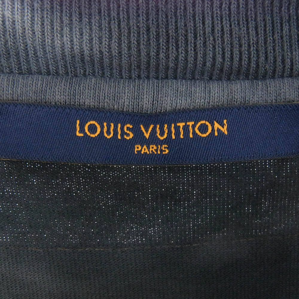 LOUIS VUITTON ルイ・ヴィトン 22AW RM222 NPL HNY87W インサイドアウト タイダイ フロント プリント Ｔシャツ 半袖 カットソー グレー系 L【中古】
