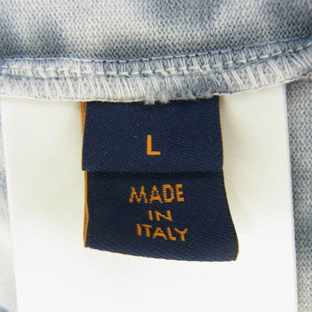 LOUIS VUITTON ルイ・ヴィトン 22AW RM222 NPL HNY87W インサイドアウト タイダイ フロント プリント Ｔシャツ 半袖 カットソー グレー系 L【中古】