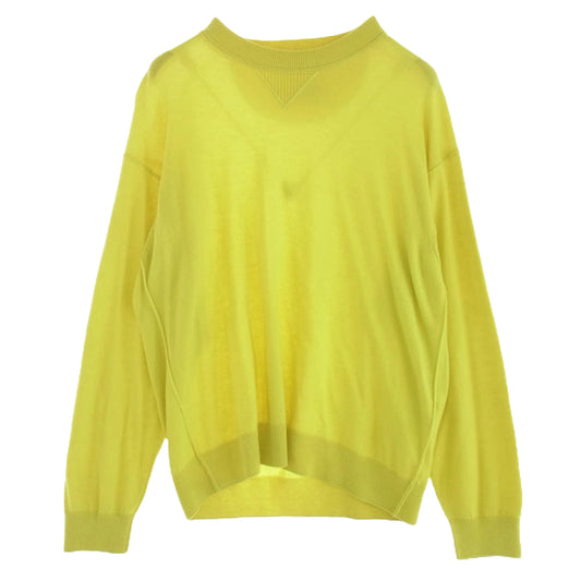 LOUIS VUITTON ルイ・ヴィトン RM212Q JZE HHN42W インサイドアウト カシミヤ クルーネック ニット セーター イエロー イエロー系 L【中古】
