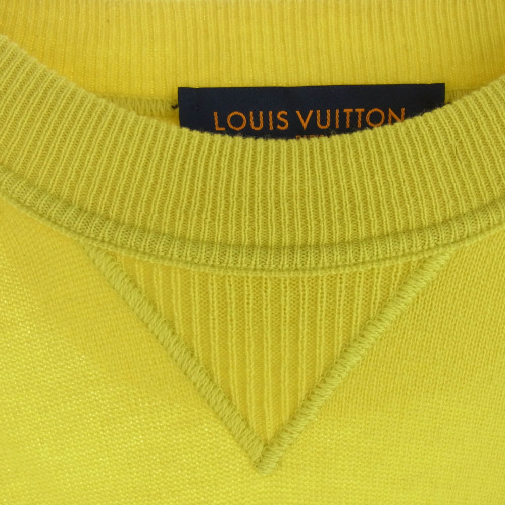 LOUIS VUITTON ルイ・ヴィトン RM212Q JZE HHN42W インサイドアウト カシミヤ クルーネック ニット セーター イエロー イエロー系 L【中古】