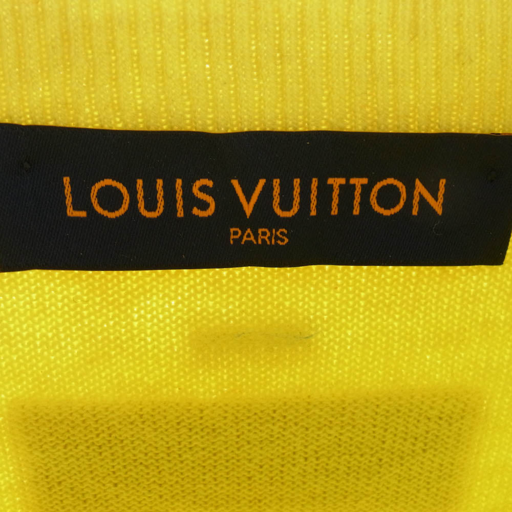LOUIS VUITTON ルイ・ヴィトン RM212Q JZE HHN42W インサイドアウト カシミヤ クルーネック ニット セーター イエロー イエロー系 L【中古】