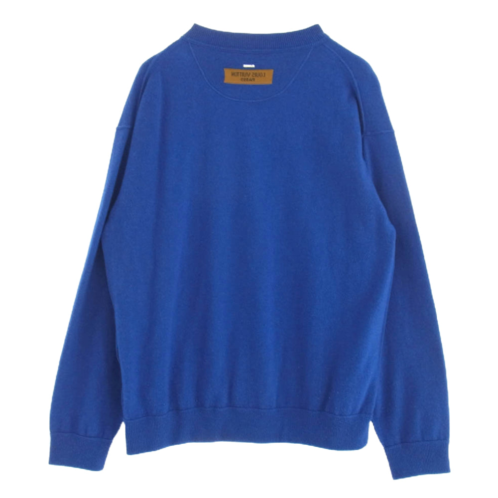 LOUIS VUITTON ルイ・ヴィトン 20SS RM201Q JZE HHN42W インサイドアウト カシミヤ クルーネック ニット セーター ブルー ブルー系 L【中古】