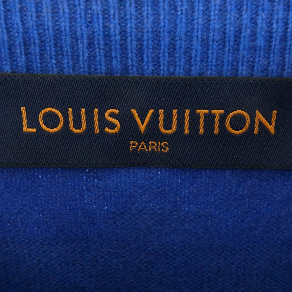 LOUIS VUITTON ルイ・ヴィトン 20SS RM201Q JZE HHN42W インサイドアウト カシミヤ クルーネック ニット セーター ブルー ブルー系 L【中古】