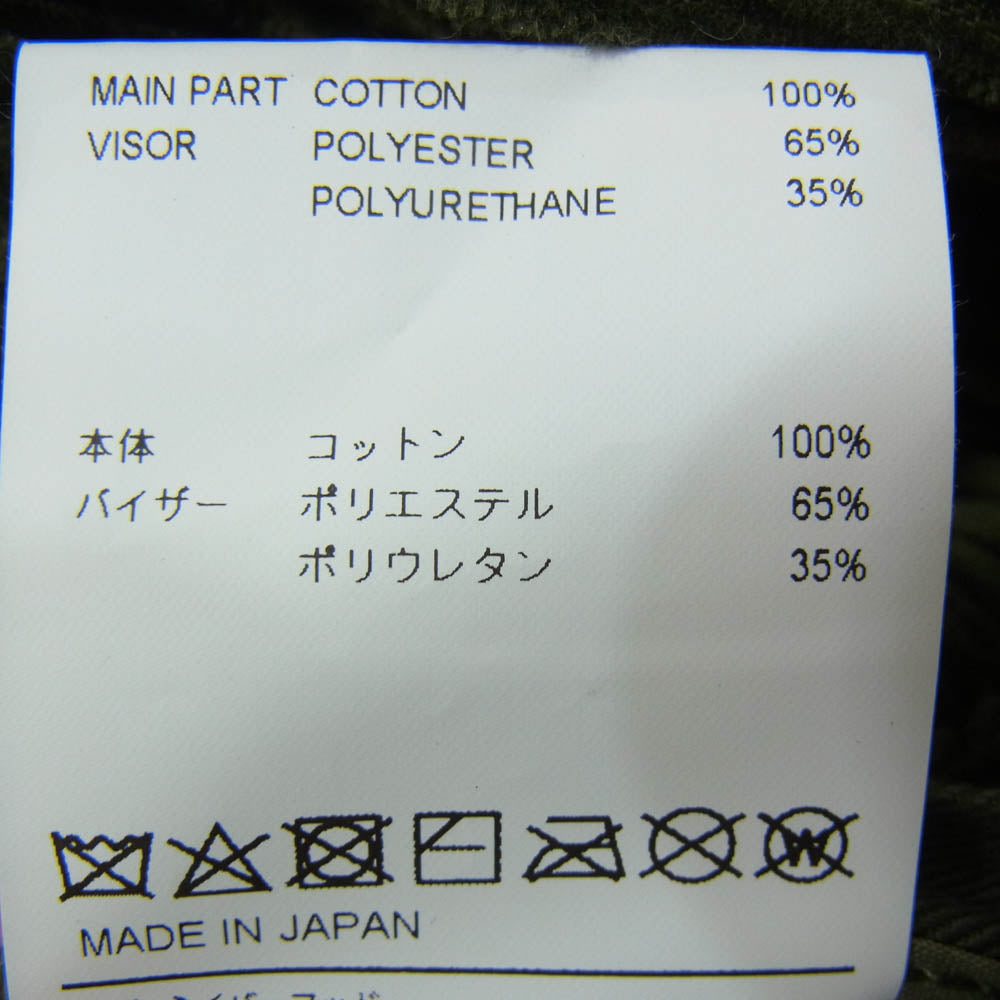 WTAPS ダブルタップス 21AW 212HCDT-HT04 CAP 5パネル コーデュロイ キャップ グリーン系 カーキ系 X00【中古】