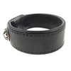 CHROME HEARTS クロムハーツ（原本無） 3BTN 2SNP クロスボール 3ボタン 2スナップ レザー ブレスレット ブラック系【中古】