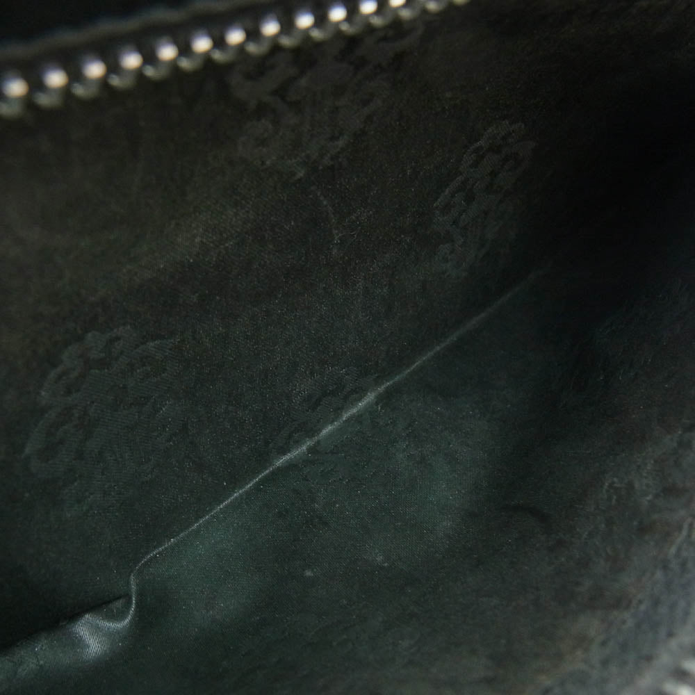 CHROME HEARTS クロムハーツ（原本無） WAVE CROSS BALL ウェーブ クロスボール ボタンレザー ウォレット 財布 ブラック系【中古】