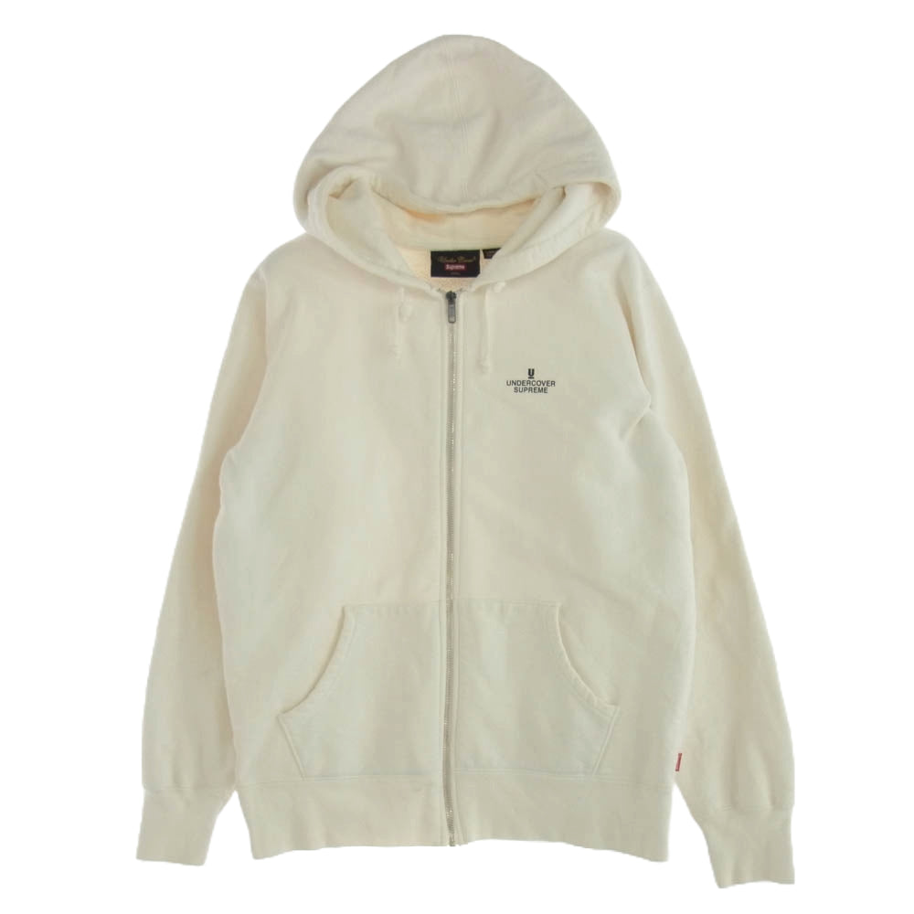 Supreme シュプリーム 16AW × UNDERCOVER Generation Fuck You Zip HOODIE アンダーカバー ジップアップ フーディー パーカー ホワイト系 ホワイト系 S【中古】