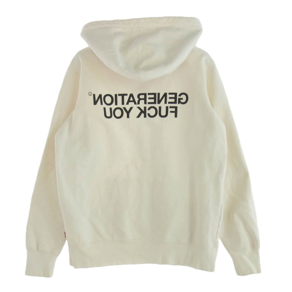 Supreme シュプリーム 16AW × UNDERCOVER Generation Fuck You Zip HOODIE アンダーカバー ジップアップ フーディー パーカー ホワイト系 ホワイト系 S【中古】