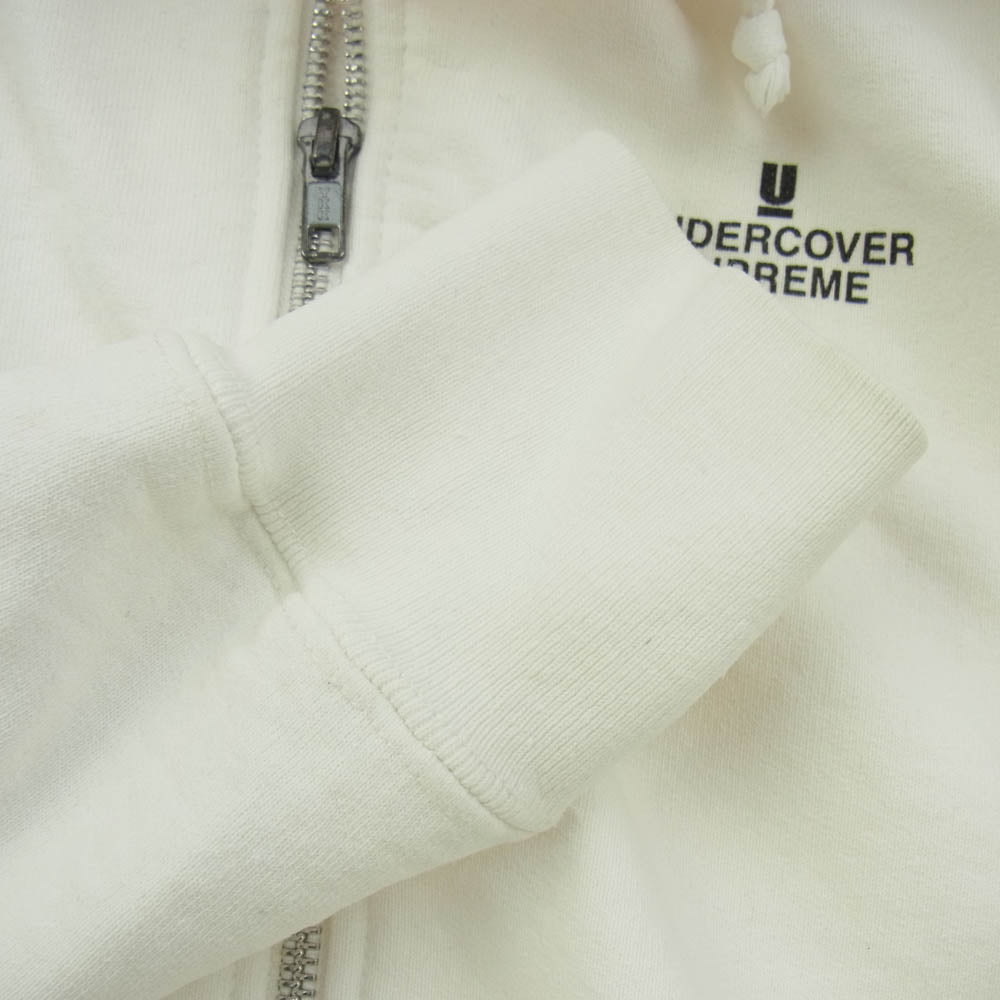 Supreme シュプリーム 16AW × UNDERCOVER Generation Fuck You Zip HOODIE アンダーカバー ジップアップ フーディー パーカー ホワイト系 ホワイト系 S【中古】