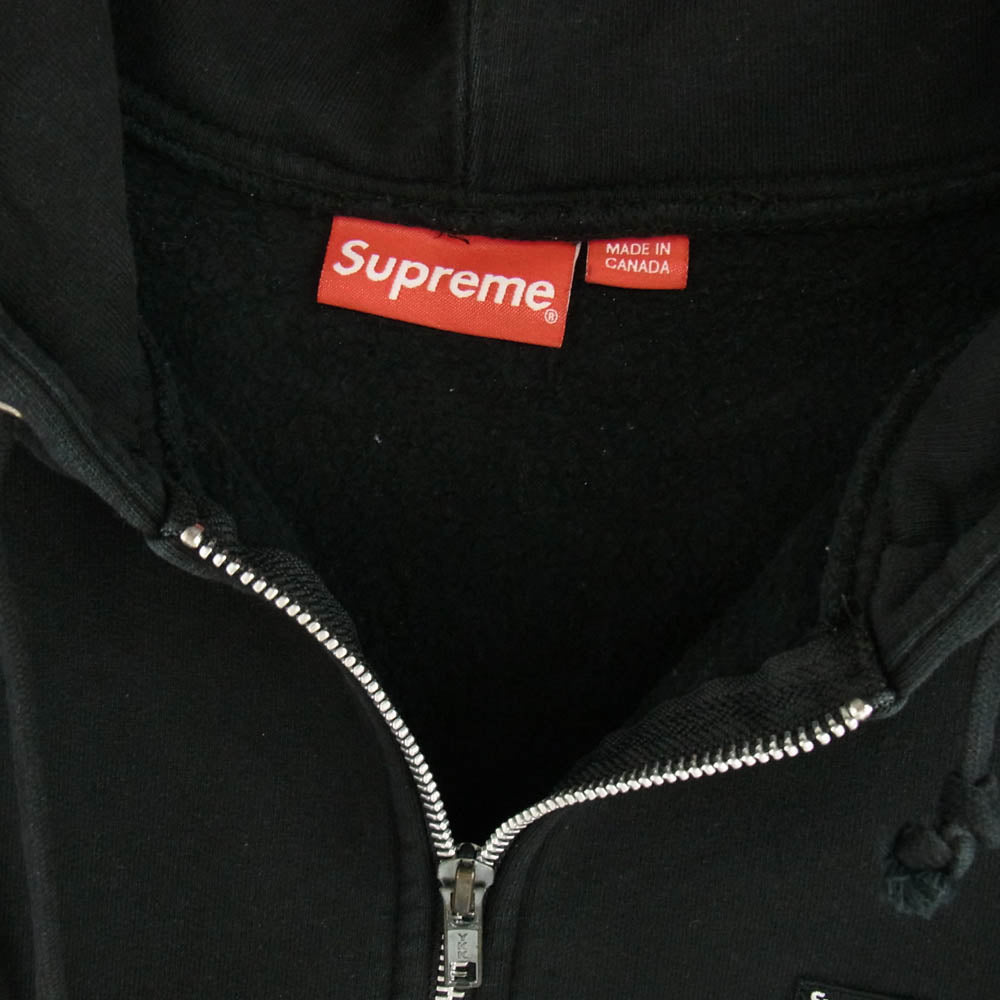Supreme シュプリーム 16AW Small Box Zip Up Hooded Sweatshirt スモールボックスロゴ ジップアップ フーディー スウェットパーカーブラック系 ブラック系 S【中古】