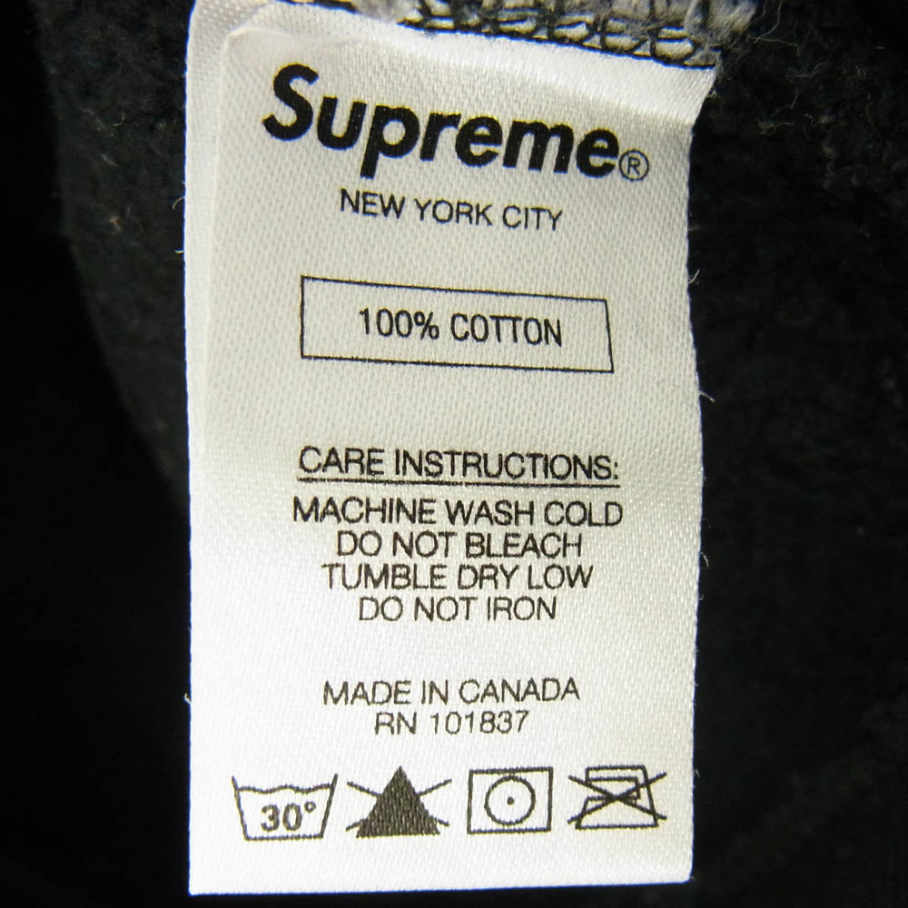 Supreme シュプリーム 16AW Small Box Zip Up Hooded Sweatshirt スモールボックスロゴ ジップアップ フーディー スウェットパーカーブラック系 ブラック系 S【中古】