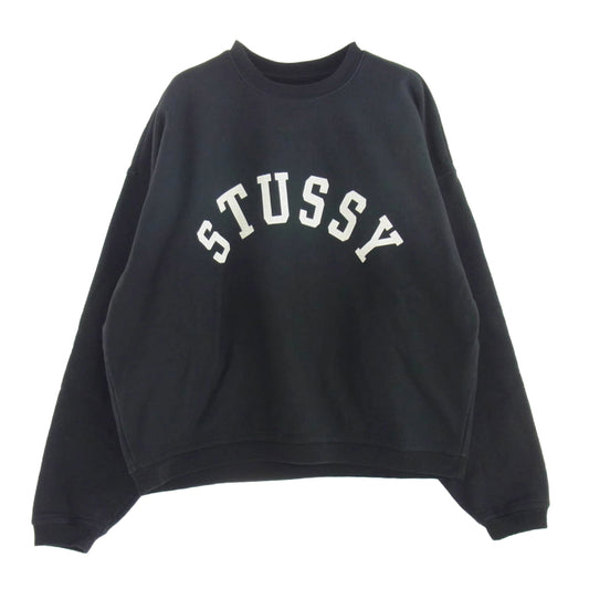 STUSSY ステューシー SUN FADED OVERSIZED CREW サン フェイディッド オーバーサイズ クルー スウェット ブラック系 M【中古】