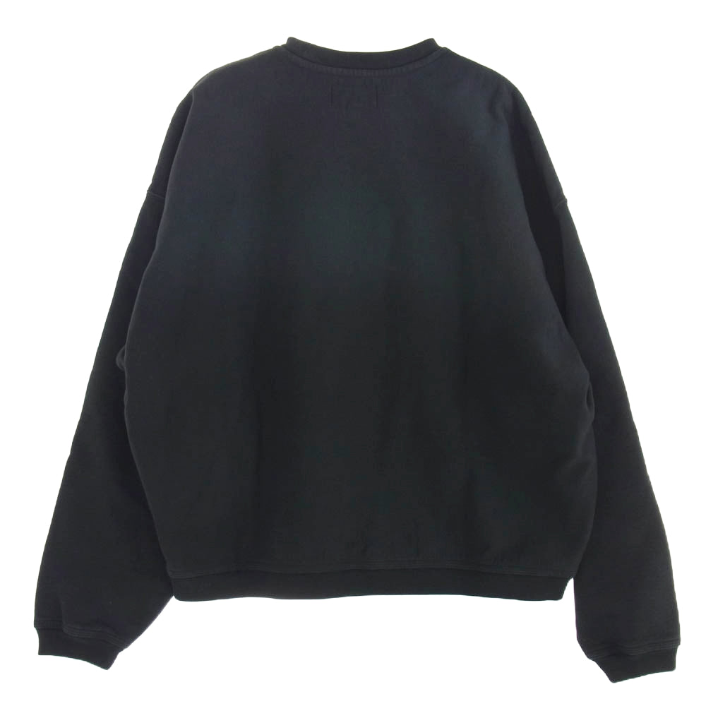 STUSSY ステューシー SUN FADED OVERSIZED CREW サン フェイディッド オーバーサイズ クルー スウェット ブラック系 M【中古】