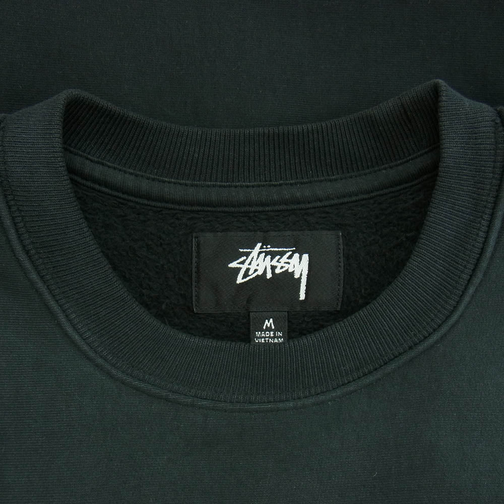 STUSSY ステューシー SUN FADED OVERSIZED CREW サン フェイディッド オーバーサイズ クルー スウェット ブラック系 M【中古】