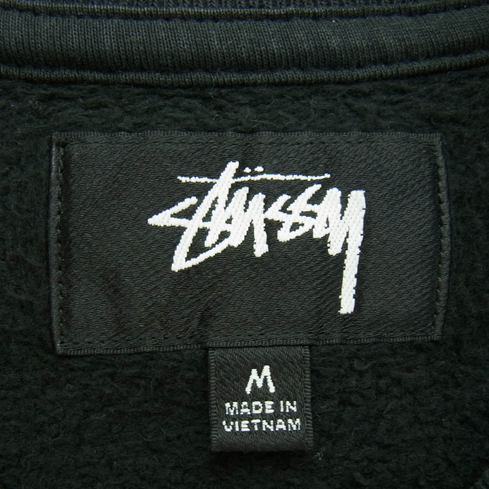 STUSSY ステューシー SUN FADED OVERSIZED CREW サン フェイディッド オーバーサイズ クルー スウェット ブラック系 M【中古】